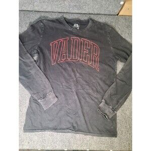 Star Wars Mens Darth Vader  Long Sleeve Shirt Black Size Med